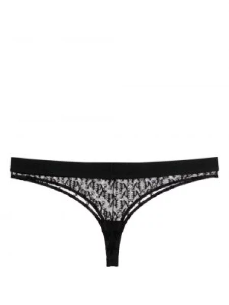 Nėriniuotos stringai Palm Angels juoda