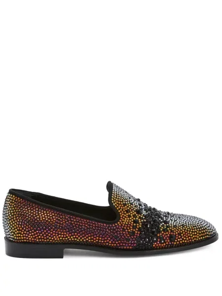 Pantofi loafer Giuseppe Zanotti de cristal negru