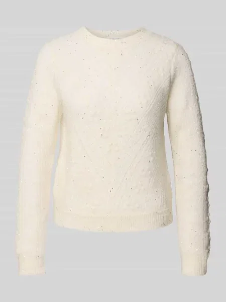 Sweter z dzianiny z cekinami model ‘Rosalia’ Guido Maria Kretschmer Woman biały