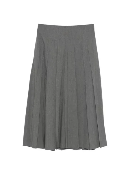 Fustă midi Less până la genunchi gri