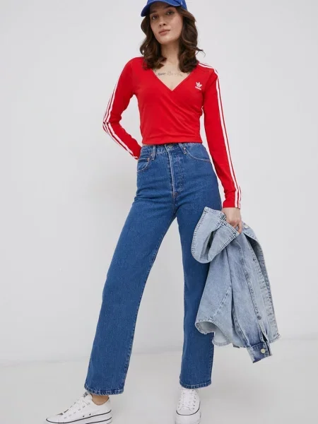 Rifle Levi's RIBCAGE STRAIGHT ANKLE RIBCAGE STRAIGHT ANKLE modrá
