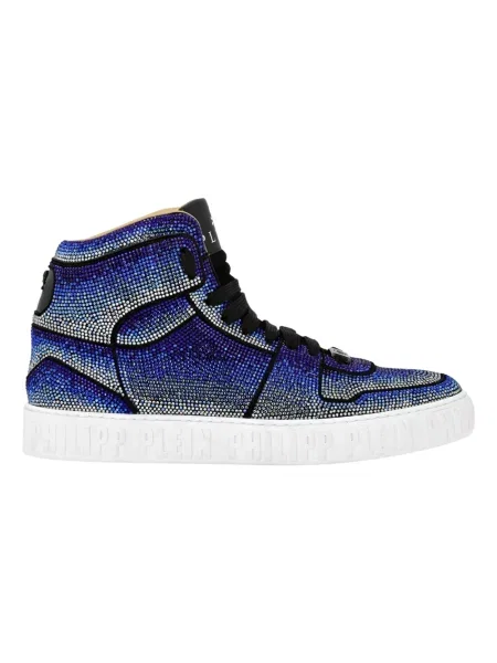 Sneakersy Philipp Plein zamszowe z ćwiekami niebieskie