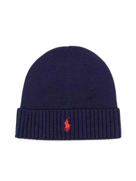 Czapka Ralph Lauren wełniana niebieska