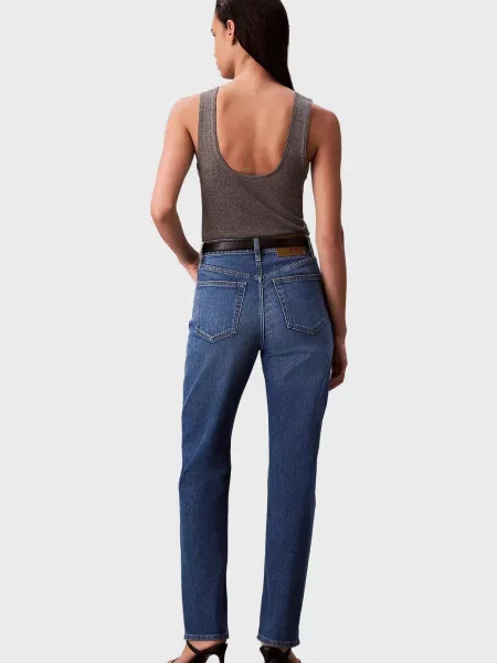 Джинсы Calvin Klein Jeans с высокой посадкой синие