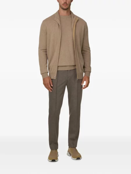 Pantaloni Boggi Milano din jerseu maro