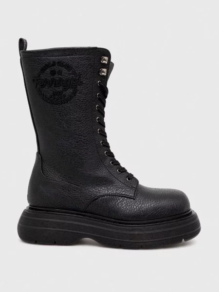 Ботинки Chiara Ferragni на платформе черные