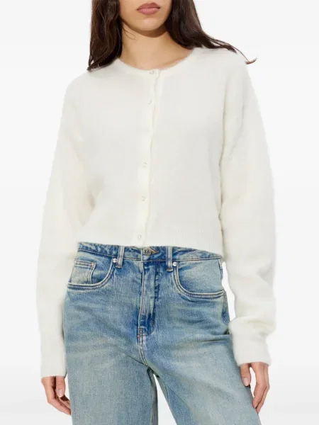 Cropp cardigan Gestuz alb