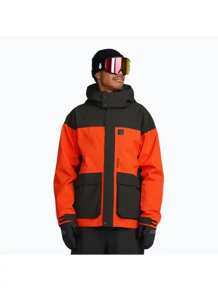 Férfi snowboard dzseki Volcom Kleveland Orange Shock. Méret: M piros