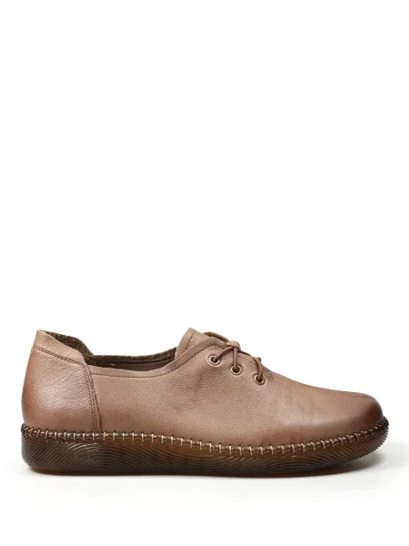 Кожаные ботинки It-girl бежевые