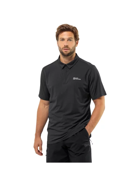 Polo majica Jack Wolfskin crna