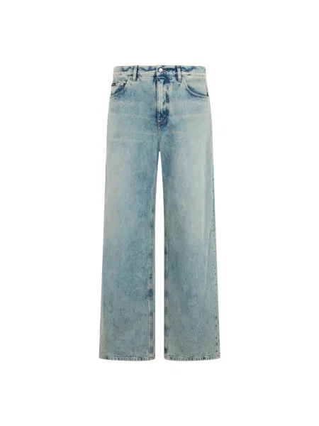Szerokie jeansy Dolce And Gabbana niebieskie