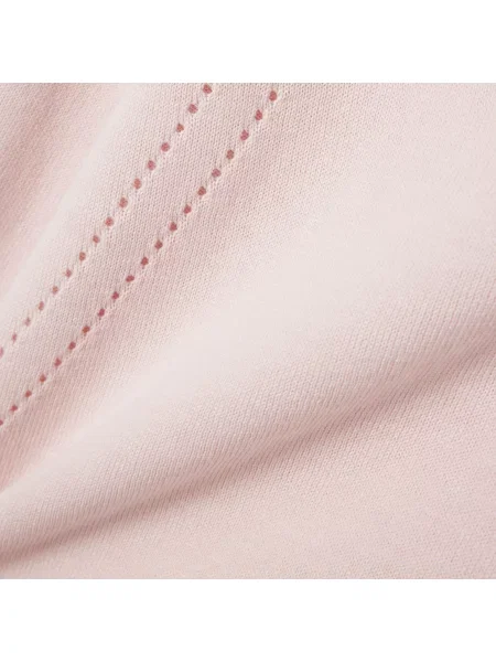 Lacoste Bezszwowy Sweter Z Dzianiny Z Dekoltem W Serek różowy