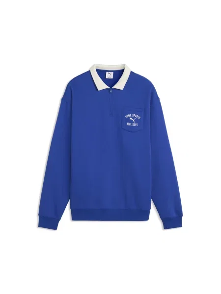 PUMA luźna bluza Varsity z zamkiem Akcesoria S niebieski