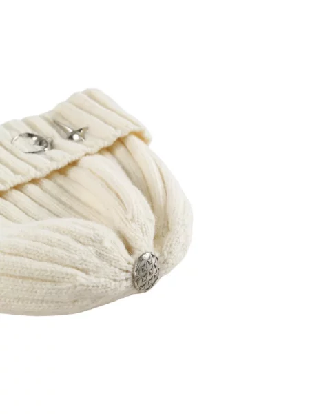 Căciulă Thug Club tricotate alb