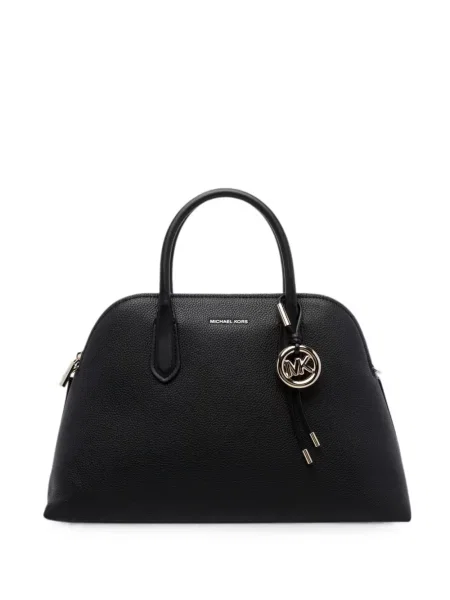 Pantofi cu toc Michael Michael Kors din piele de căprioară cu imagine cu decolteu în V negru