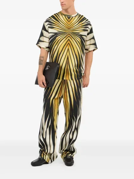 Tricou Roberto Cavalli cu imagine alb