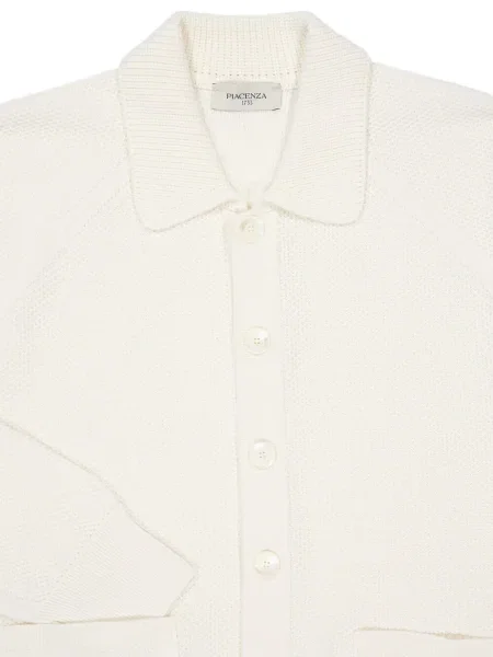 Cardigan Piacenza Cashmere din cașmir alb