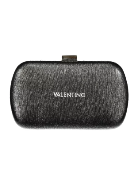 Lniana kopertówka Valentino By Mario Valentino czarna