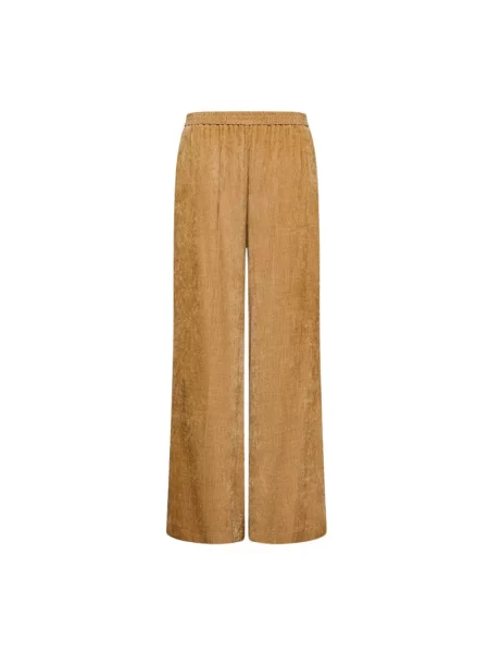 Aksamitne spodnie Forte Forte brązowe