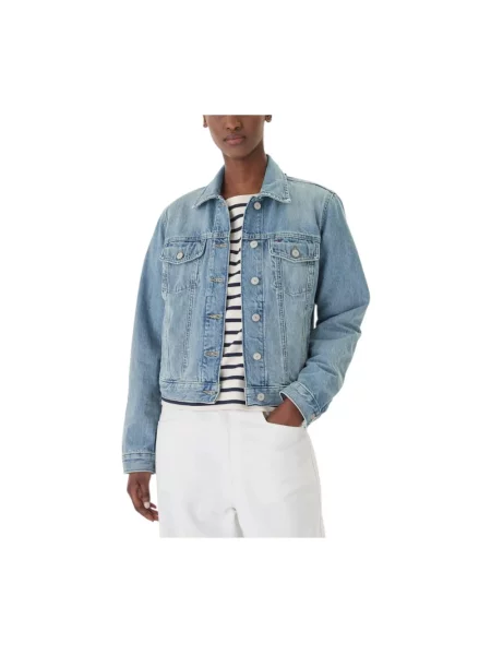 Kurtka jeansowa w kroju regular fit z czystej bawełny model CLASSIC TRUCKER EXT Tommy Jeans niebieska