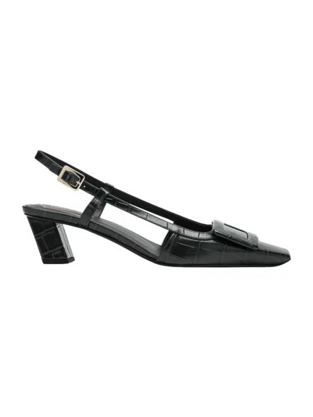 Czółenka Roger Vivier skórzana z otwartą piętą zielona