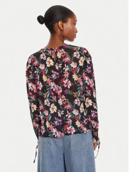 Desigual Bluza Flori črna