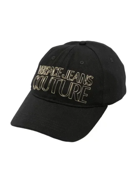 Czapka z daszkiem Versace Jeans Couture z logo czarna