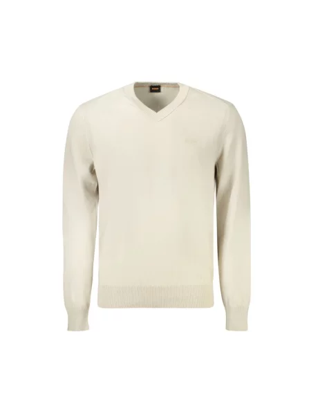 Sweter Hugo Boss wełniany beżowy