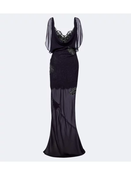 Rochie De La Vali din dantelă albastru