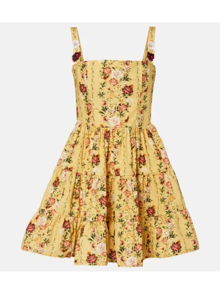 Rochie Agua By Agua Bendita cu model floral galben