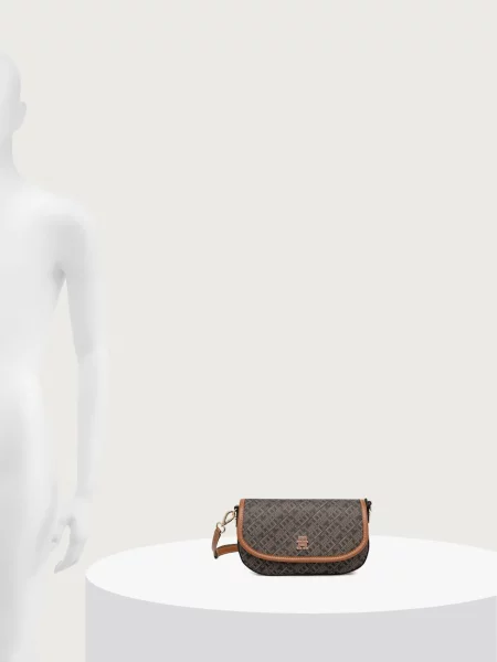Tommy Hilfiger чанта crossbody дамска от имитация на кожа кафяво