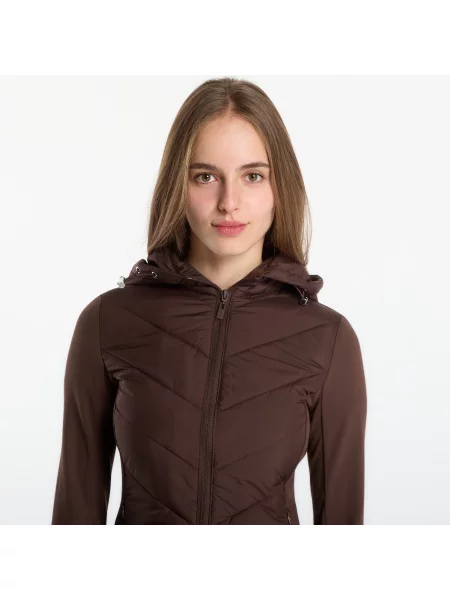 Яке GUESS Grazia Mix Fabric Padded Jacket Dark Coffee XS