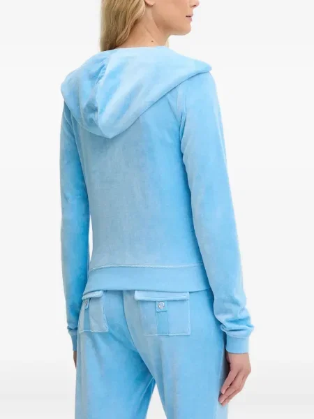 Hanorac cu glugă Juicy Couture cu broderie albastru