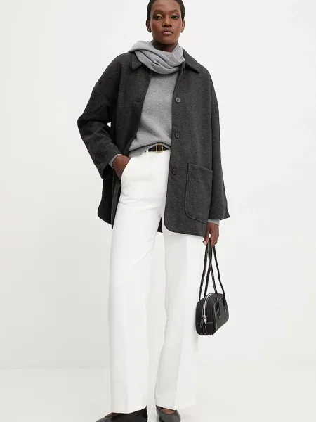 Answear.LAB pulover de lana gri