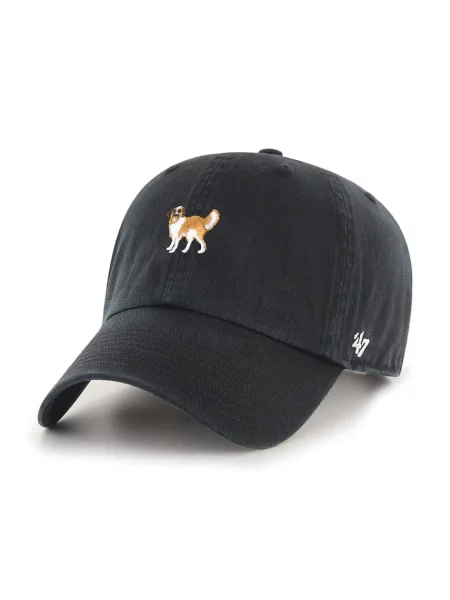 Шапка с козирка 47 brand Dog Base Runner Icon с изчистен дизайн черно