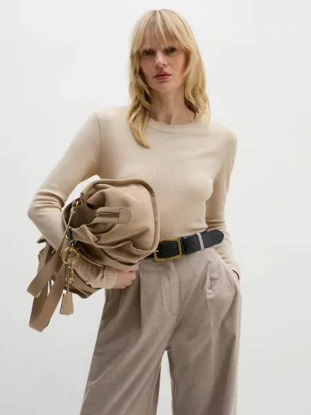 Лонгслів Marc O’Polo бавовна/віскоза бежевий