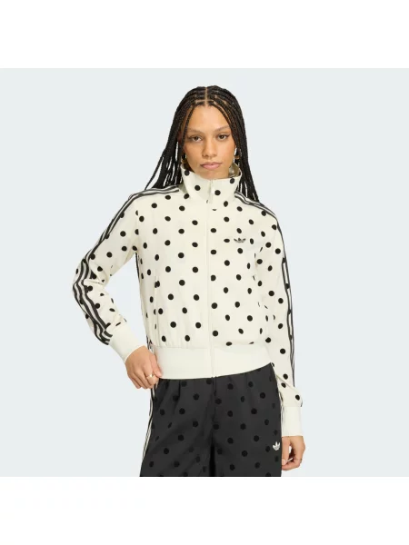 Bluza dresowa SATIN POLKA DOTS TT biała