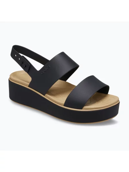 Сандалі Crocs Brooklyn Matte Wrap Low Wedge black/cashew чорні