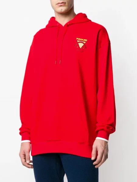 Hanorac cu glugă Puma cu imagine roșu