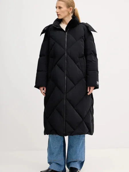 Kenzo kurtka puchowa Long Down Jacket czarna