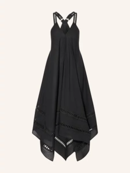 Allsaints Šaty Lil Dress S Krajkou černá