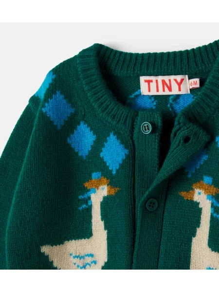 Gyerek kardigán Tinycottons zöld