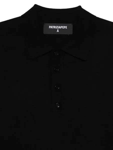 Lung tricou polo Patrizia Pepe negru