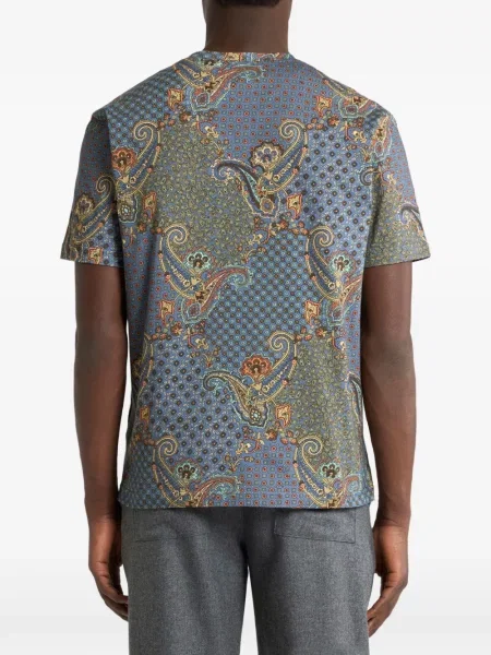 Μπλούζα Etro από ζέρσεϋ paisley γραβάτες μπλε