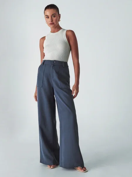 Willa Pantaloni Deya fumuriu albastru