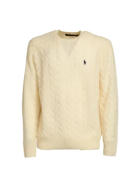 Dzianinowy sweter Polo Ralph Lauren biały