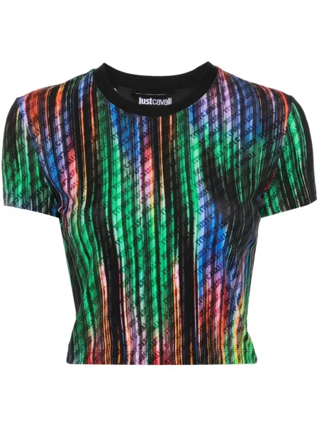 Cropp top Just Cavalli cu imagine negru