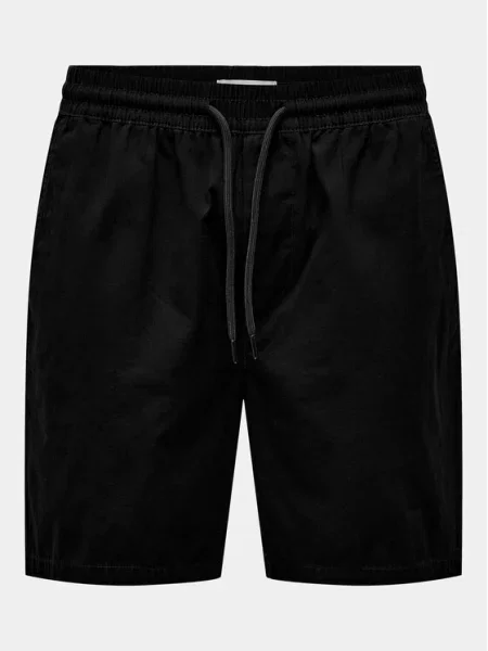 Kratke hlače iz tkanine Only & Sons črna