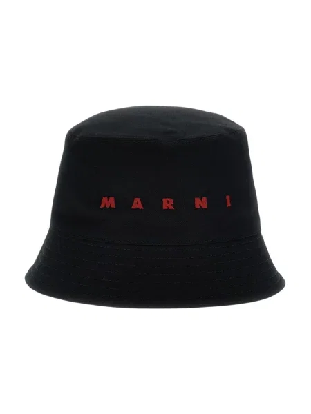 Kapelusz Marni z logo czarny