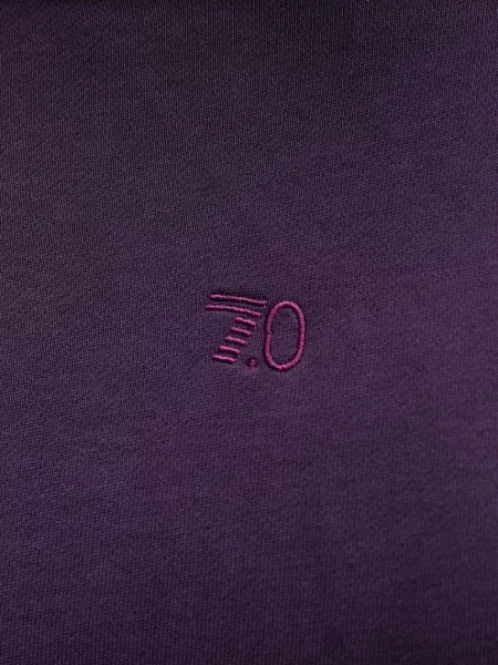 Однотонный свитер Ea7 Emporio Armani с капюшоном фиолетовый